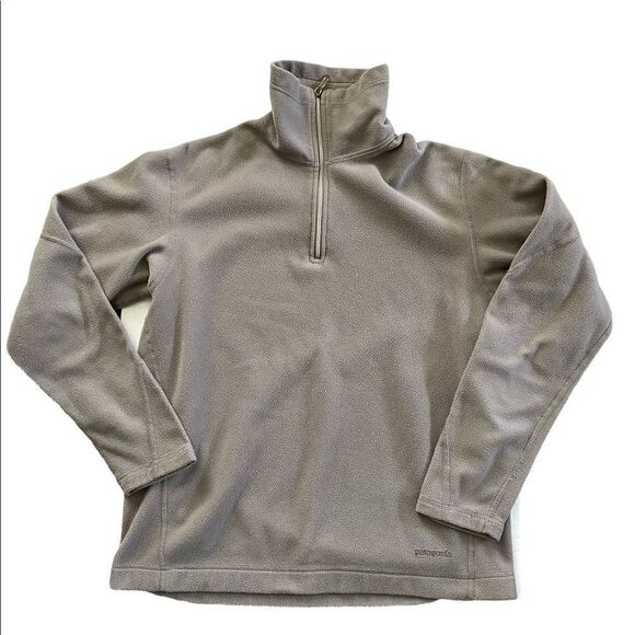 PATAGONIA SYNCHILLA 1/4 ZIP FLEECE TAN SIZE MEDIUM - Picture 1 of 5